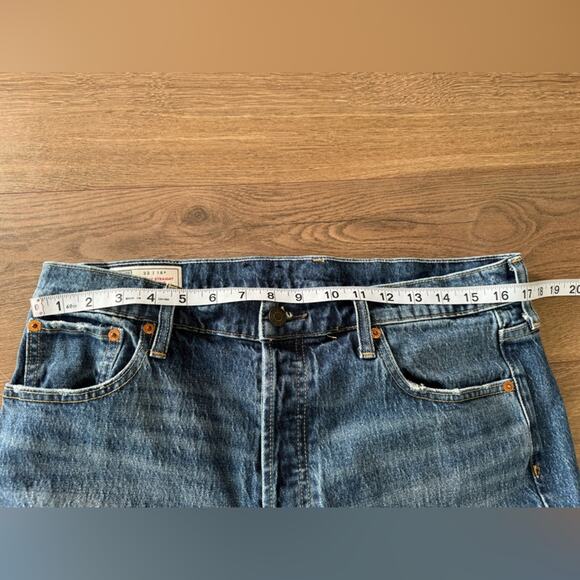 Gap Cheeky Straight High Rise Jean Raw Hem Button Fly Size 33/16 Regular - Picture 9 of 11